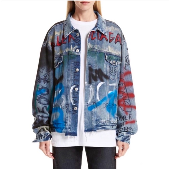 balenciaga mens jean jacket